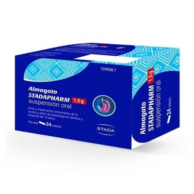 Comprar ALMAGATO STADAPHARM 1,5 G 24 SOBRES SUSPENSION ORAL al mejor precio en NuestraFarma, tu farmacia online