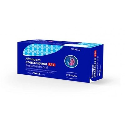 Comprar ALMAGATO STADAPHARM 1,5 G 12 SOBRES SUSPENSION ORAL al mejor precio en NuestraFarma, tu farmacia online