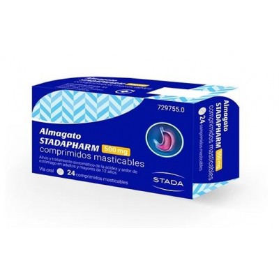 Comprar ALMAGATO STADAPHARM 500 MG 24 COMPRIMIDOS MASTICABLES al mejor precio en NuestraFarma, tu farmacia online
