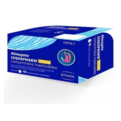 Comprar ALMAGATO STADAPHARM 500 MG 48 COMPRIMIDOS MASTICABLES al mejor precio en NuestraFarma, tu farmacia online