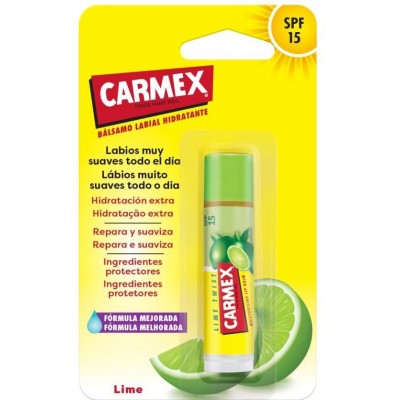 Comprar CARMEX LIMA BALSAMO LABIAL HIDRATANTE SPF15 STICK 4,25 G al mejor precio en NuestraFarma, tu farmacia online
