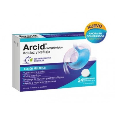 Comprar ARCID 24 COMPRIMIDOS MASTICABLES SABOR NARANJA al mejor precio en NuestraFarma, tu farmacia online