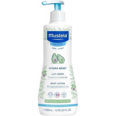 Comprar MUSTELA HYDRA BEBE LECHE CORPORAL CON AGUACATE BIO 500 ML al mejor precio en NuestraFarma, tu farmacia online