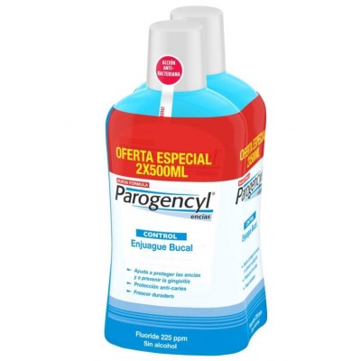 Comprar PAROGENCYL ENCIAS CONTROL COLUTORIO 2X500 ML al mejor precio en NuestraFarma, tu farmacia online