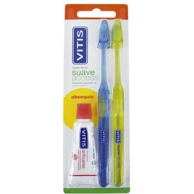 Comprar VITIS SUAVE ACCESS CEPILLO DENTAL ADULTO 2 UNIDADES al mejor precio en NuestraFarma, tu farmacia online