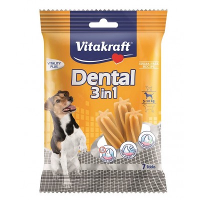Comprar VITAKRAFT SNACK DENTAL 3 EN 1 PERROS PEQUEÑOS 7 STICKS al mejor precio en NuestraFarma, tu farmacia online