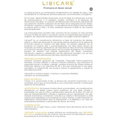 Comprar LIBICARE ONE 60 COMPRIMIDOS al mejor precio en NuestraFarma, tu farmacia online