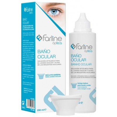 Comprar FARLINE OPTICA BAÑO OCULAR 250 ML al mejor precio en NuestraFarma, tu farmacia online