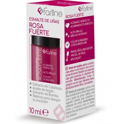 Comprar FARLINE ESMALTE DE UÑAS COLOR ROSA FUERTE 10 ML al mejor precio en NuestraFarma, tu farmacia online