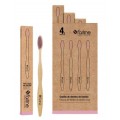 FARLINE CEPILLO DENTAL BAMBU ROSA 4 UNIDADES