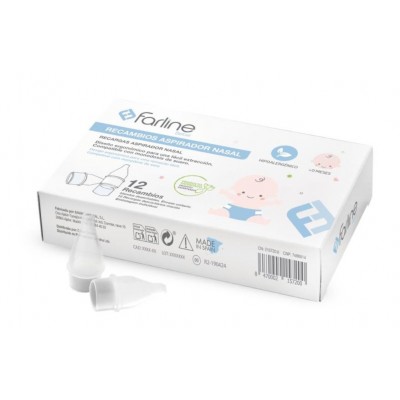 Comprar FARLINE BEBE RECAMBIOS ASPIRADOR NASAL 12 UNIDADES al mejor precio en NuestraFarma, tu farmacia online