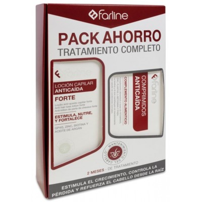 Comprar FARLINE TRATAMIENTO COMPLETO ANTICAIDA LOCION +COMPRIMIDOS al mejor precio en NuestraFarma, tu farmacia online