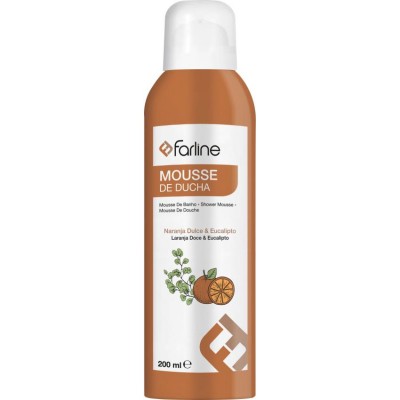 Comprar FARLINE MOUSSE DE DUCHA NARANJA DULCE Y EUCALIPTO 200 ML al mejor precio en NuestraFarma, tu farmacia online