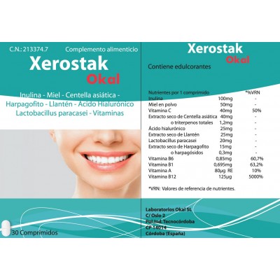 Comprar OKAL XEROSTAK 30 COMPRIMIDOS al mejor precio en NuestraFarma, tu farmacia online