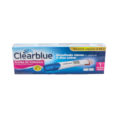 Comprar CLEARBLUE PRUEBA DE EMBARAZO ULTRATEMPRANA DIGITAL 1 UNIDAD al mejor precio en NuestraFarma, tu farmacia online