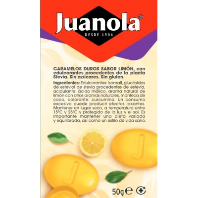 Comprar JUANOLA CARAMELOS SIN AZUCAR SABOR LIMON 50 G al mejor precio en NuestraFarma, tu farmacia online