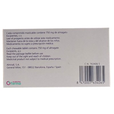 Comprar ALMAX FORTE 750 MG 48 COMPRIMIDOS MASTICABLES SABOR COLA al mejor precio en NuestraFarma, tu farmacia online