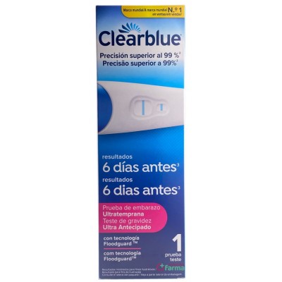 Comprar CLEARBLUE PRUEBA DE EMBARAZO ULTRATEMPRANA 1 UNIDAD al mejor precio en NuestraFarma, tu farmacia online