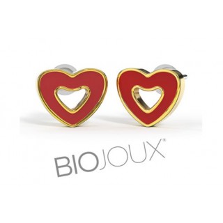 BIOJOUX PENDIENTES MI PRIMER CORAZON ROJO 8 MM BJT715 1 PAR