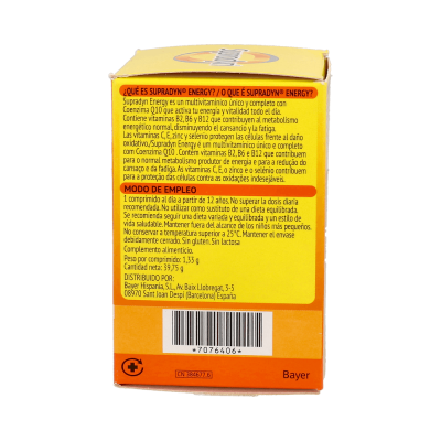 Comprar SUPRADYN ENERGY 30 COMPRIMIDOS al mejor precio en NuestraFarma, tu farmacia online