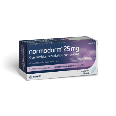 Comprar NORMODORM 25 MG 14 COMPRIMIDOS RECUBIERTOS al mejor precio en NuestraFarma, tu farmacia online