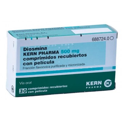 Comprar DIOSMINA KERN PHARMA 500 MG 30 COMPRIMIDOS RECUBIERTOS al mejor precio en NuestraFarma, tu farmacia online