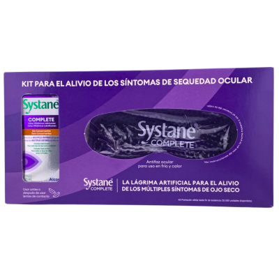 Comprar SYSTANE COMPLETE 10 ML + ANTIFAZ OCULAR PARA USO EN FRIO Y CALOR al mejor precio en NuestraFarma, tu farmacia online