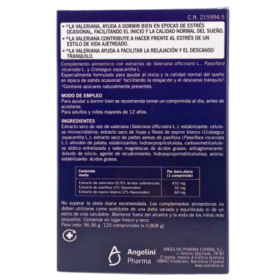 Comprar SOÑODINA VALERIANA FORTE 120 COMPRIMIDOS al mejor precio en NuestraFarma, tu farmacia online