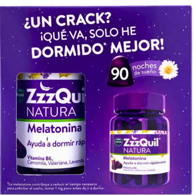 Comprar ZZZQUIL NATURA 90 GUMMIES SABOR FRUTAS DEL BOSQUE PACK al mejor precio en NuestraFarma, tu farmacia online