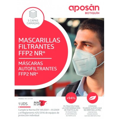 Comprar APOSAN MASCARILLA FFP2 CAJA 10 UNIDADES al mejor precio en NuestraFarma, tu farmacia online