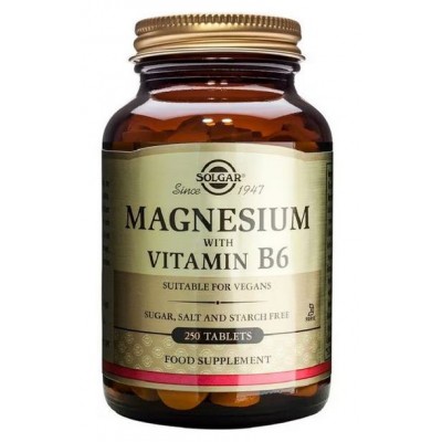 Comprar SOLGAR MAGNESIO+VITAMINA B6 250 COMPRIMIDOS al mejor precio en NuestraFarma, tu farmacia online