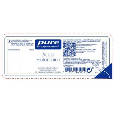 Comprar PURE ENCAPSULATIONS ACIDO HIALURONICO 30 CAPSULAS al mejor precio en NuestraFarma, tu farmacia online