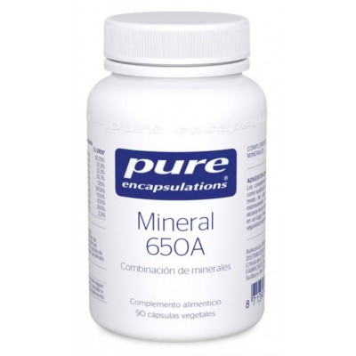 Comprar PURE ENCAPSULATIONS MINERAL 650A 60 CAPSULAS al mejor precio en NuestraFarma, tu farmacia online