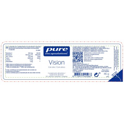 Comprar PURE ENCAPSULATIONS VISION 60 CAPSULAS al mejor precio en NuestraFarma, tu farmacia online