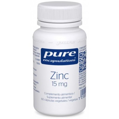 Comprar PURE ENCAPSULATIONS ZINC 15 MG 60 CAPSULAS VEGETALES al mejor precio en NuestraFarma, tu farmacia online