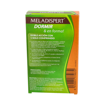 Comprar MELADISPERT DORMIR & EN FORMA 30 COMPRIMIDOS al mejor precio en NuestraFarma, tu farmacia online
