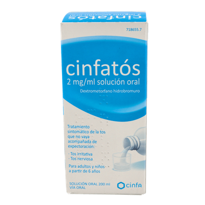 Comprar CINFATOS ANTITUSIVO 2 mg/ml SOLUCION ORAL 1 FRASCO 200 ml (PET) al mejor precio en NuestraFarma, tu farmacia online