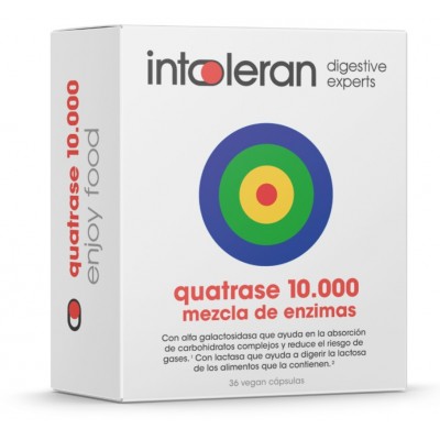 Comprar INTOLERAN QUATRASE 10.000 36 CAPSULAS al mejor precio en NuestraFarma, tu farmacia online