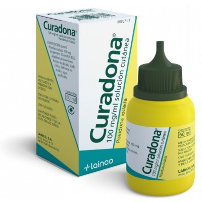 Comprar CURADONA 100 MG/ML SOLUCION CUTANEA 1 FRASCO 60 ML al mejor precio en NuestraFarma, tu farmacia online