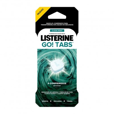 Comprar LISTERINE GO TABS 8 COMP MASTICABLES al mejor precio en NuestraFarma, tu farmacia online
