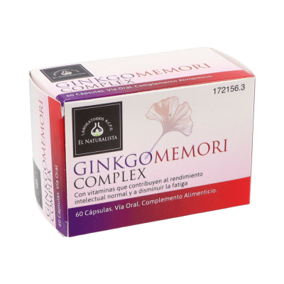 Comprar EL NATURALISTA GINKGOMEMORI COMPLEX 60 CAPSULAS al mejor precio en NuestraFarma, tu farmacia online