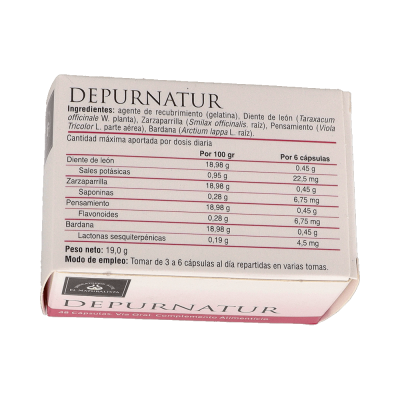 Comprar EL NATURALISTA DEPURNATUR EL NATURALISTA 48 CAPSULAS al mejor precio en NuestraFarma, tu farmacia online