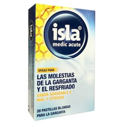 Comprar ISLA MEDIC ACUTE SABOR MIEL Y CITRICOS 20 PASTILLAS BLANDAS al mejor precio en NuestraFarma, tu farmacia online