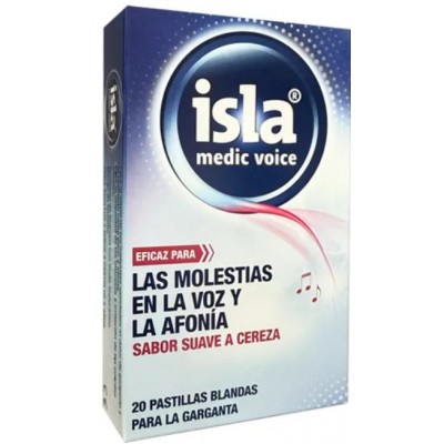 Comprar ISLA MEDIC VOICE SABOR SUAVE CEREZA 20 PASTILLAS BLANDAS al mejor precio en NuestraFarma, tu farmacia online