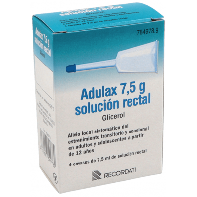 Comprar ADULAX 7,5 G SOLUCION RECTAL 4 ENEMAS 7,5 ML al mejor precio en NuestraFarma, tu farmacia online