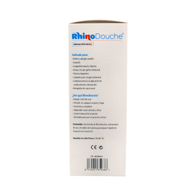 Comprar RHINODOUCHE PACK IRRIGADOR NASAL 500 ML + RHINODOUCHE SAL 26 SOBRES 5 G al mejor precio en NuestraFarma, tu farmacia online