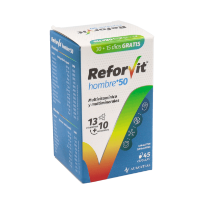 Comprar REFORVIT HOMBRE +50 45 CAPSULAS al mejor precio en NuestraFarma, tu farmacia online