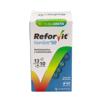 Comprar REFORVIT HOMBRE +50 45 CAPSULAS al mejor precio en NuestraFarma, tu farmacia online