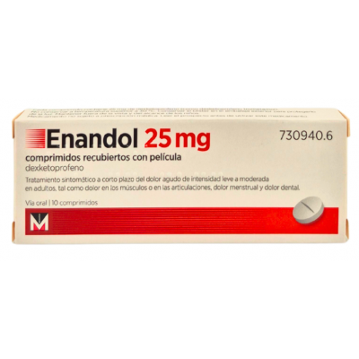 Comprar ENANDOL 25 mg 10 COMPRIMIDOS RECUBIERTOS al mejor precio en NuestraFarma, tu farmacia online