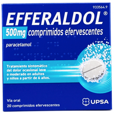 Comprar EFFERALDOL 500 mg 20 COMPRIMIDOS EFERVESCENTES al mejor precio en NuestraFarma, tu farmacia online